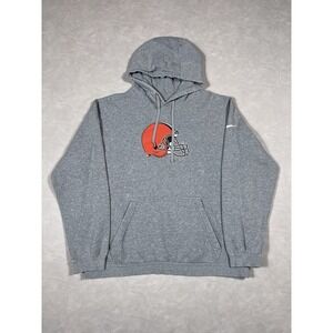 Nike Cleveland Browns Football Hoodie Men's XL Gray Pullover NFL Sweatshirt